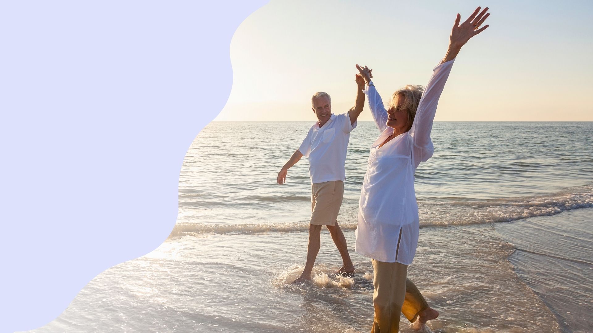 Elderly couple enjoying tropical lifestyle