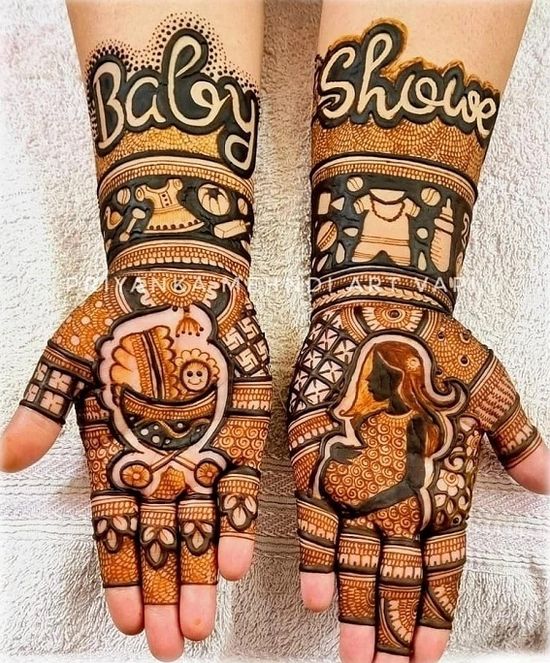Baby Shower Special Design Mehndi