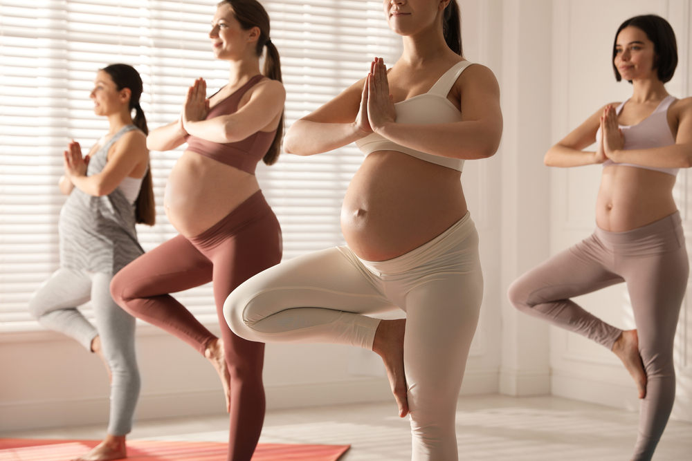 Pregnancy yoga class
